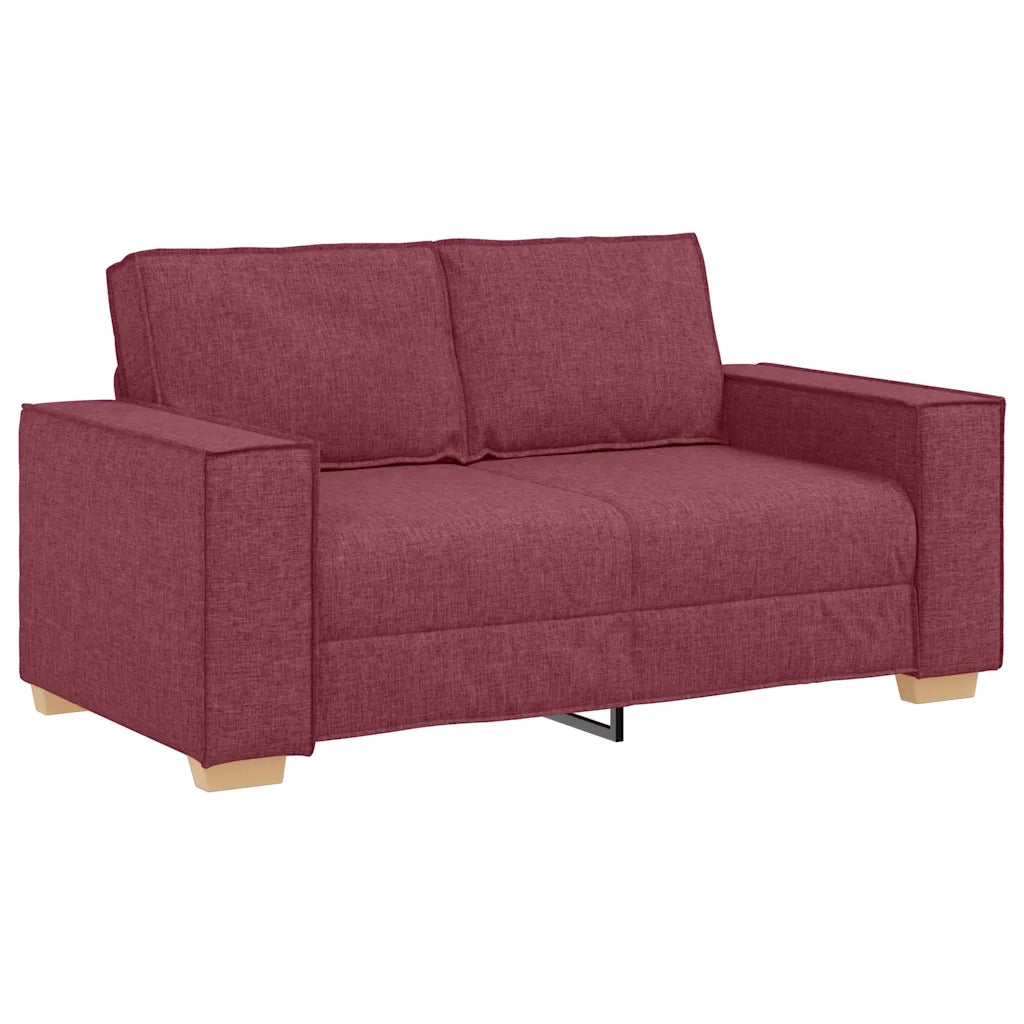 Divano a 2 posti rosso vino 160x78x84 cm in tessuto 4104973