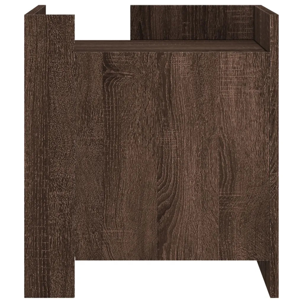 Comodino Rovere Marrone 45x50x50 cm in Truciolato 848303