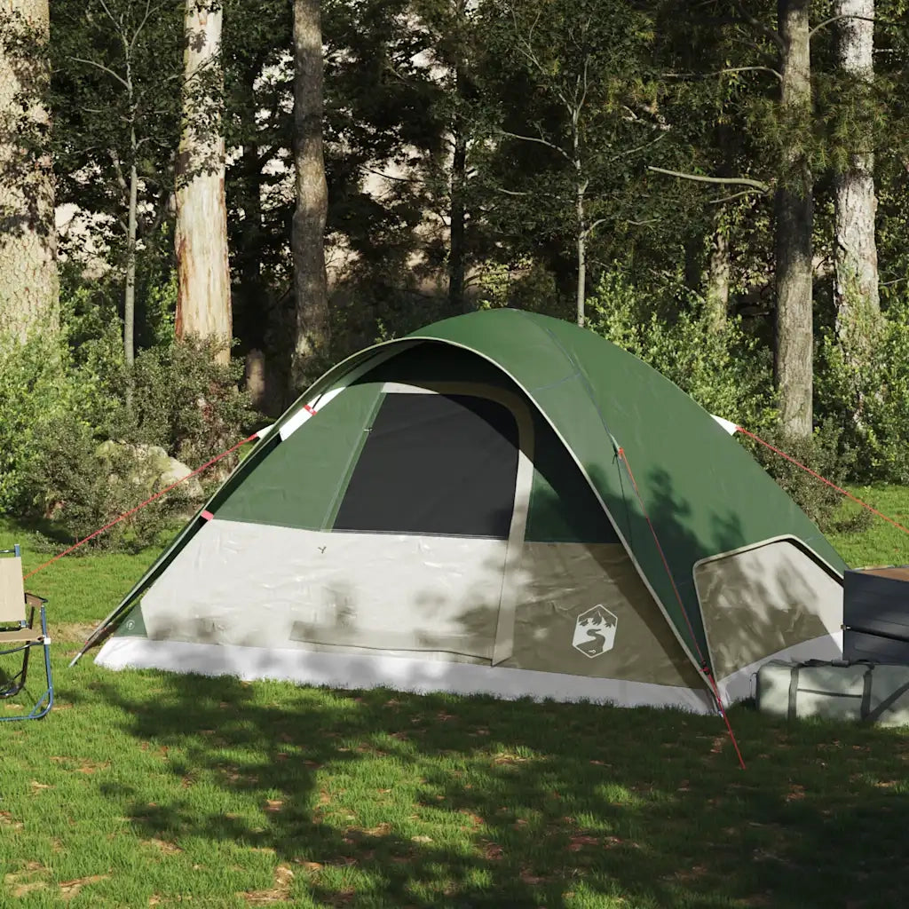 Tenda da Campeggio | Tenda Familiare a Cupola per 6 Persone Verde Impermeabile