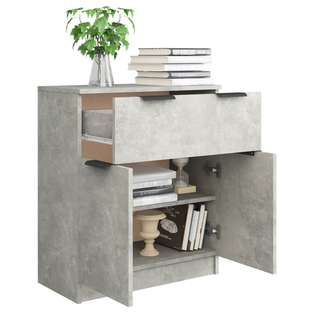 Credenza Grigio Cemento 60x30x70 cm in Legno Multistrato cod mxl 71020