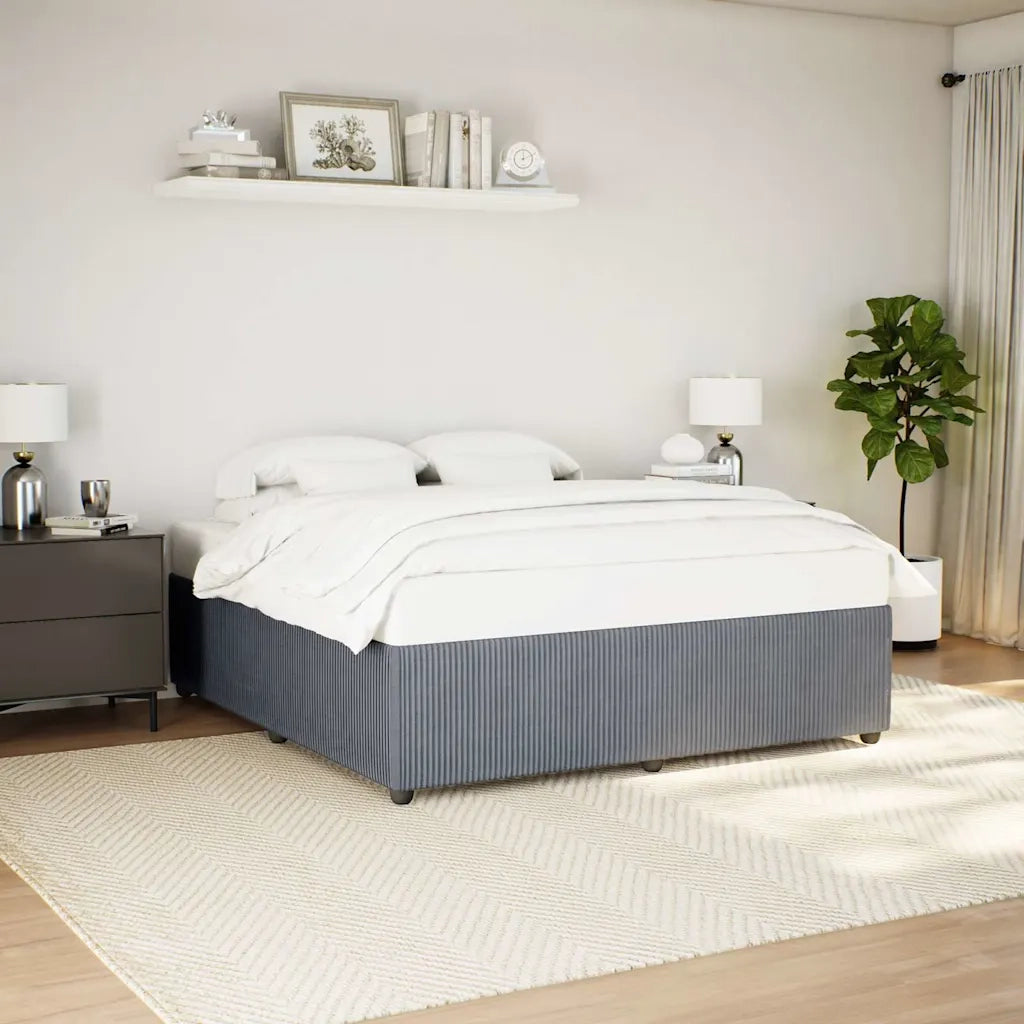 Giroletto senza Materasso Grigio Scuro 200x200 cm Velluto 3285031