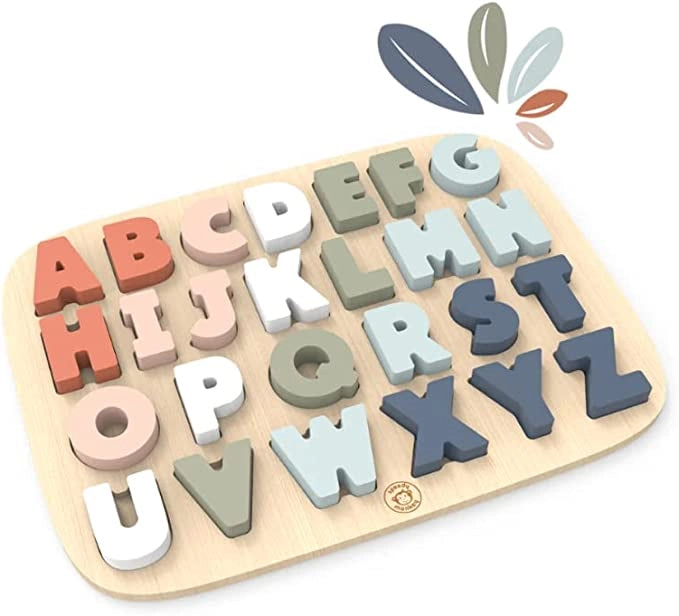 Puzzle Alfabeto Bambini Puzzle Alfabeto Legno Puzzle Alfabeto Montessori Alfabeto Puzzle Tavola Puzzle di Legno Alfabeto
