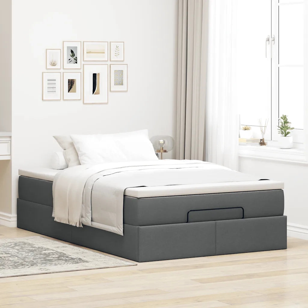 Struttura Letto Pouf con Materasso 120x200 cm in Tessuto 3311100