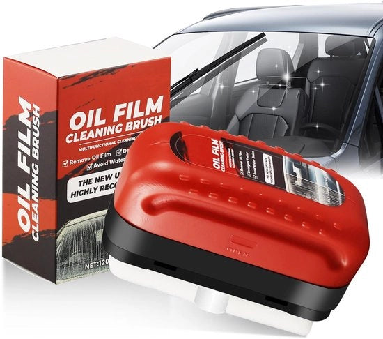 Set di spazzole multifunzionali per rimuovere film di olio auto, spazzola per rimuovere film di olio auto 120 ml, spazzola per rimuovere film di olio da parabrezza, spazzola per rimuovere film di olio e rimuovere sporco e macchie d'acqua