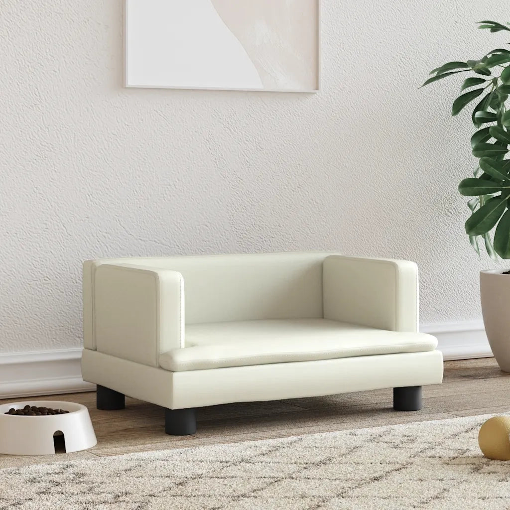 Lettino per Cani Crema 60x40x30 cm in Similpelle CFW3916932