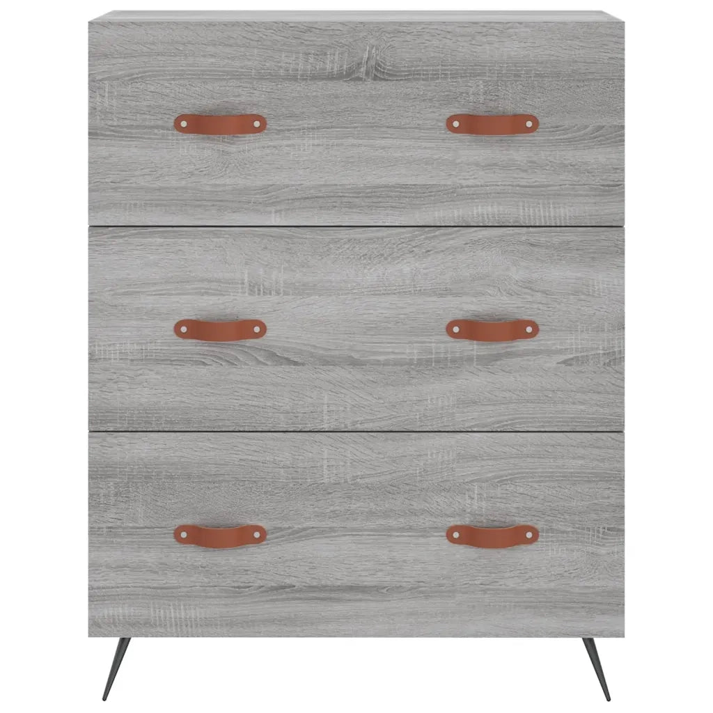 Credenza-Buffet-Armadio da cucina Grigio Sonoma 69,5x34x180 cm in Legno Multistrato 196024