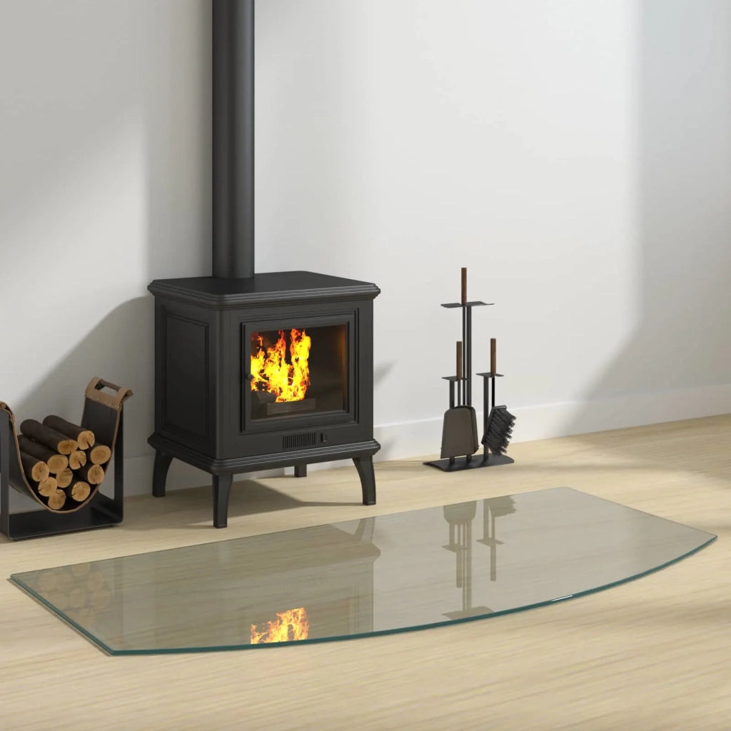 Piastra in vetro per camino Trasparente 120 x 60 cm Vetro CFW3297878
