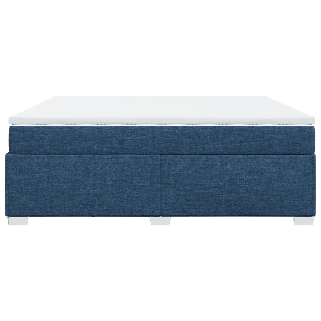 Giroletto a Molle con Materasso Blu 200x200 cm in Tessuto