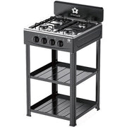 CUCINA 4 FUOCHI 2 MENSOLE BOMBOLA 49X49 CM NERO