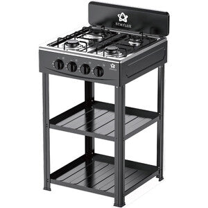 CUCINA 4 FUOCHI 2 MENSOLE BOMBOLA 49X49 CM NERO