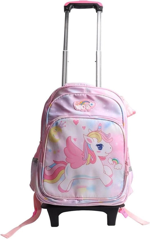 Carrello per bambini con borsa a mano e 2 ruote rotolanti per bagagliaio - per pause brevi e vacanze - feste di soggiorno e viaggi.