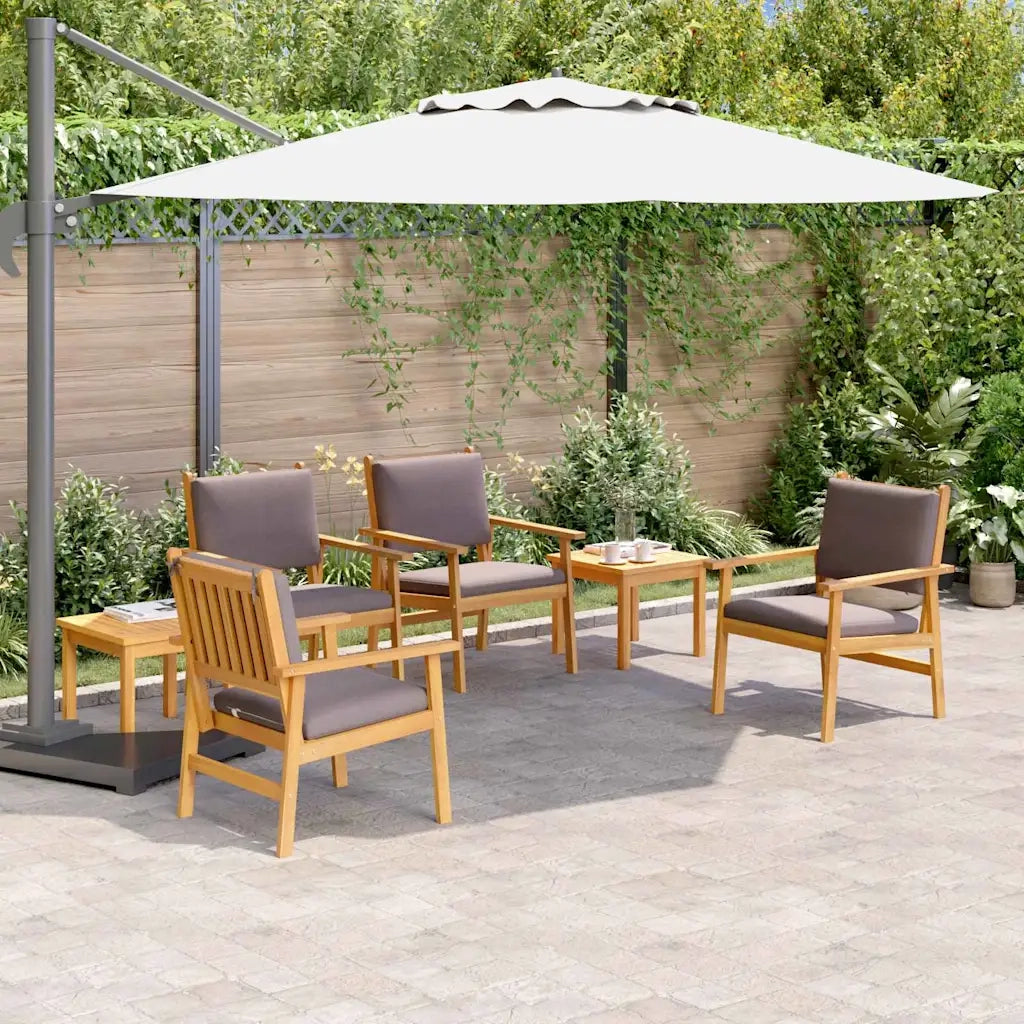 Set Divano da Giardino 6 pcs Marrone Legno di Acacia Massello 3331816