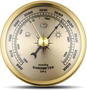 Barometro senza fili con alta precisione per interni, esterni e pesca - 70 mm / 2,76 pollici manometro, stazione meteorologica, barometro da parete senza batterie per terrazza, giardino e campeggio