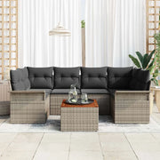 Set Divano da Giardino 7 pcs Grigio polyrattan 3355948