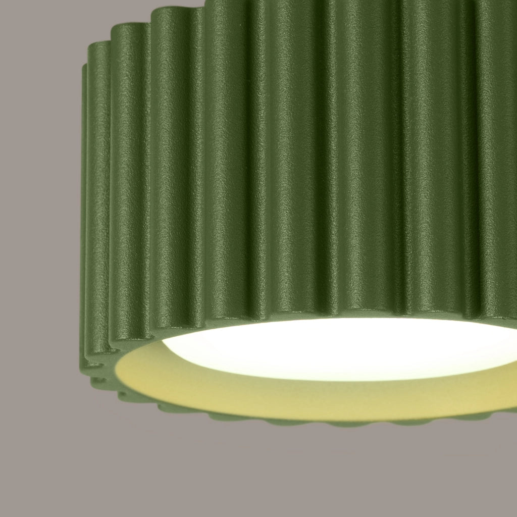 Spot soffitto moderno tondo verde oliva 6cm GX53 10W PureLume