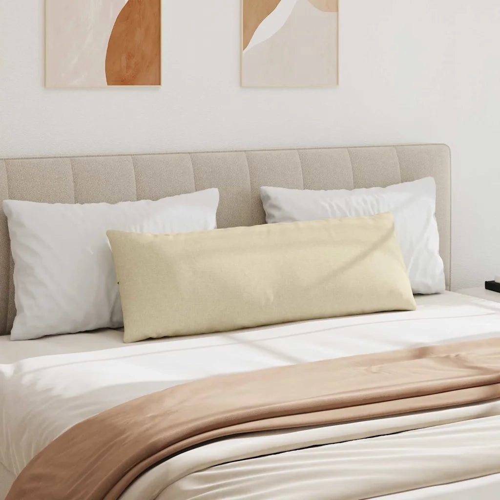 Cuscini da Divano 2 pcs Crema 120 x 40 cm Tessuto