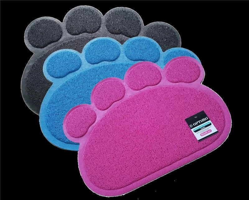 TAPPETO SOTTOCIOTOLA PER ANIMALI A FORMA DI ZAMPA 60 X 45 CM COLORE ASSORTITO