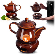 Teiera KADAX con scaldatinta per erbe da 1 litro, in ceramica e gres.