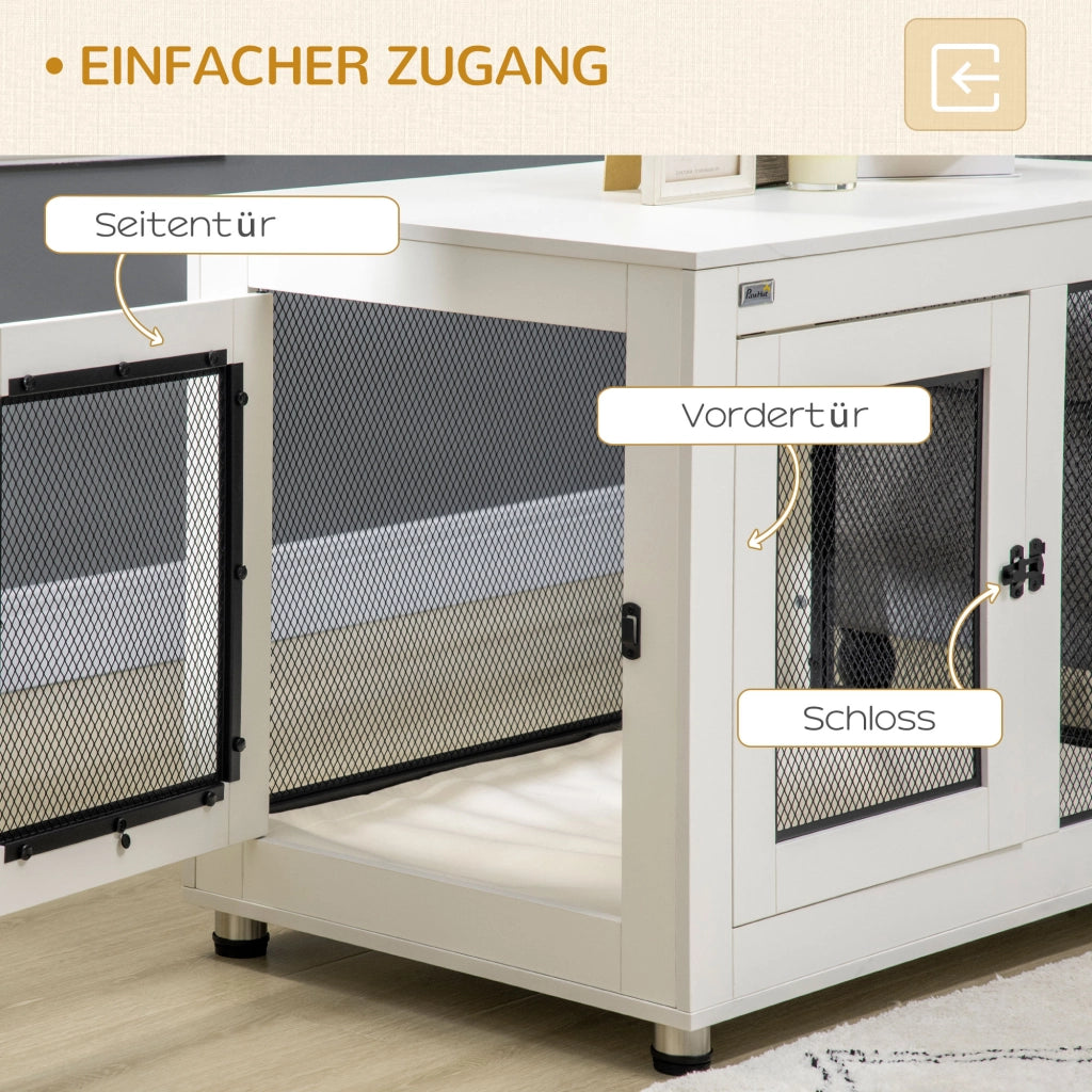 Cuccia per cani ¨C zephmum ¨C Bianco, metallo, 94x60x71.5 cm