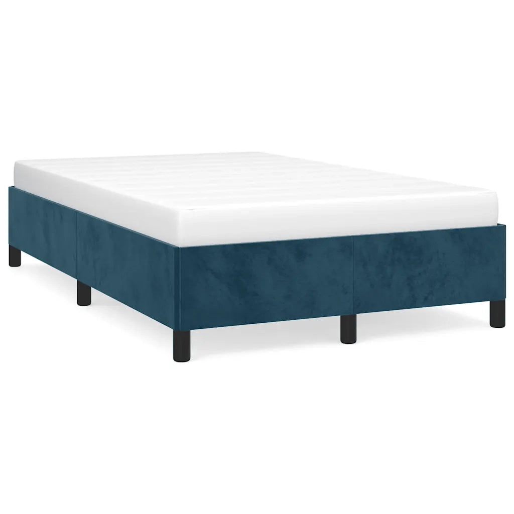 Giroletto senza Materasso-Struttura Letto Blu Scuro 120x190 cm Velluto 261949