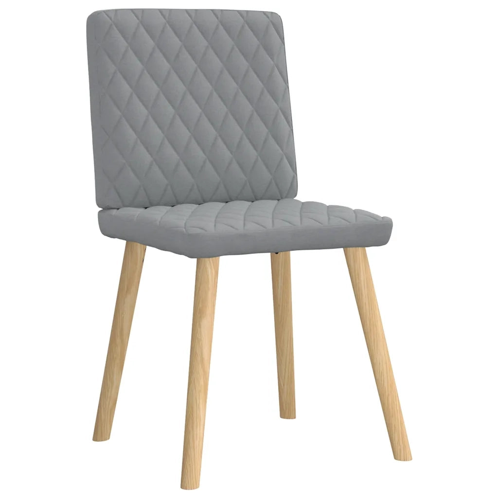 Sedie da Pranzo 4 pz Grigio Chiaro in Tessuto 3315221