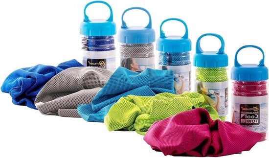 Asciugamano di raffreddamento - asciugamano per la pelle - asciugamano per fitness - blu - grigio - rosso - verde - turchese