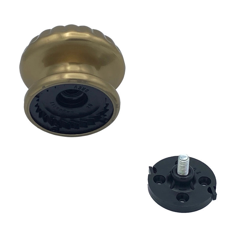 Pomolo fisso per porta SAGUATTI 161/80CB in alluminio bronzo lucido