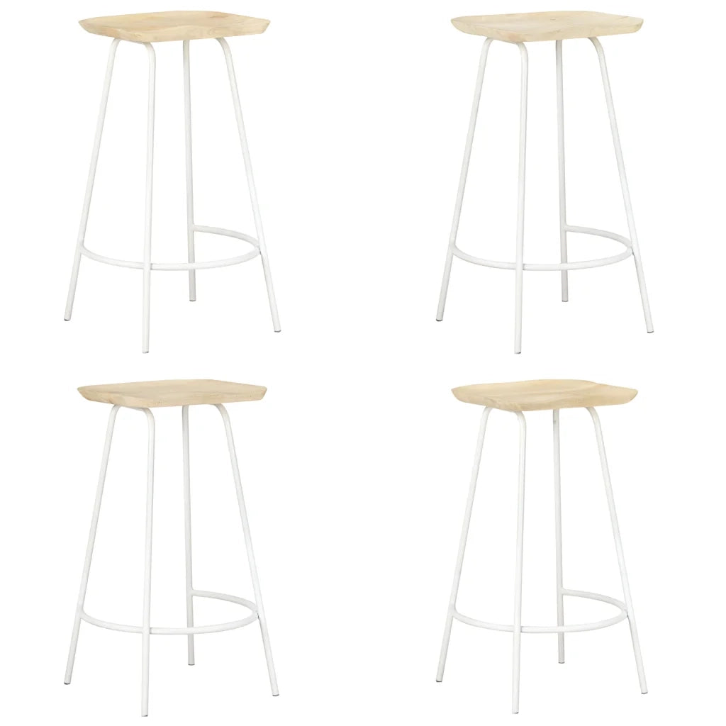 Sgabelli da Bar 4 pz in Legno Massello di Mango cod mxl 65113