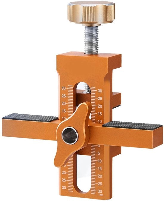 Strumento di Posizionamento per Porte in Alluminio con Regolazione di 6/8/10 mm - Jig di Montaggio per Hardware di Cassetta - Braccio di Supporto 0-30 mm