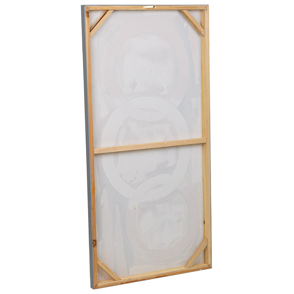 Quadro dipinto a mano con rilievo grigio 50x100x3h cm