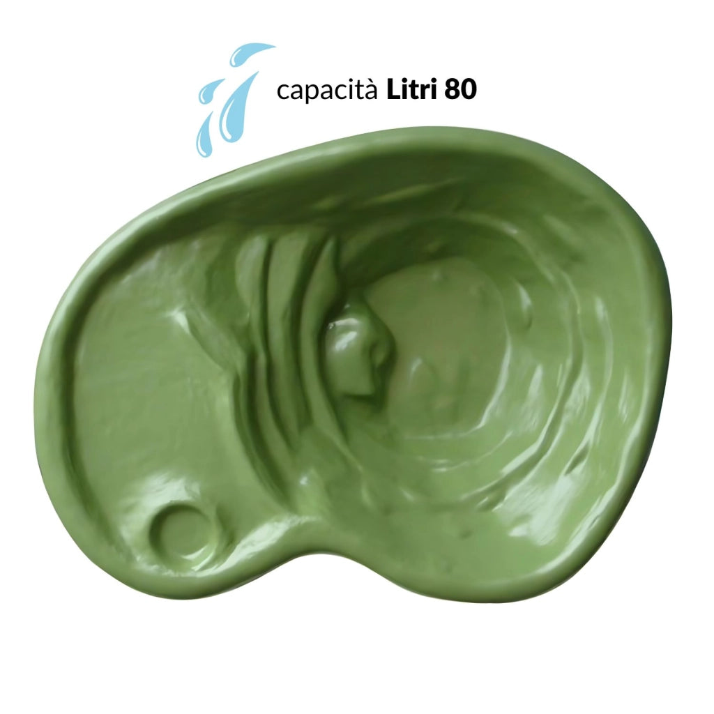 Laghetto trionix per tartarughe verde litri 80 dimensioni 108x77xh28