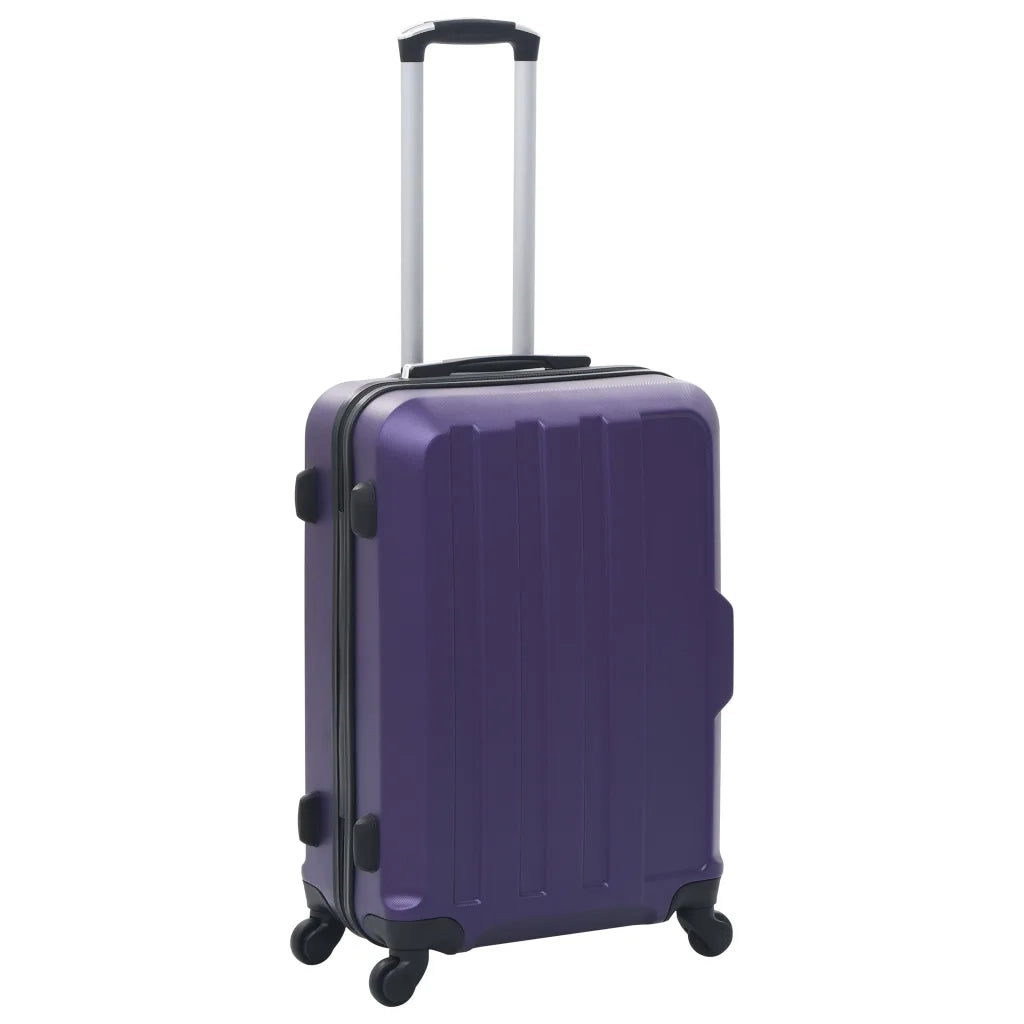 Set Trolley a Custodia Rigida 3 pz Viola in ABS 91877
