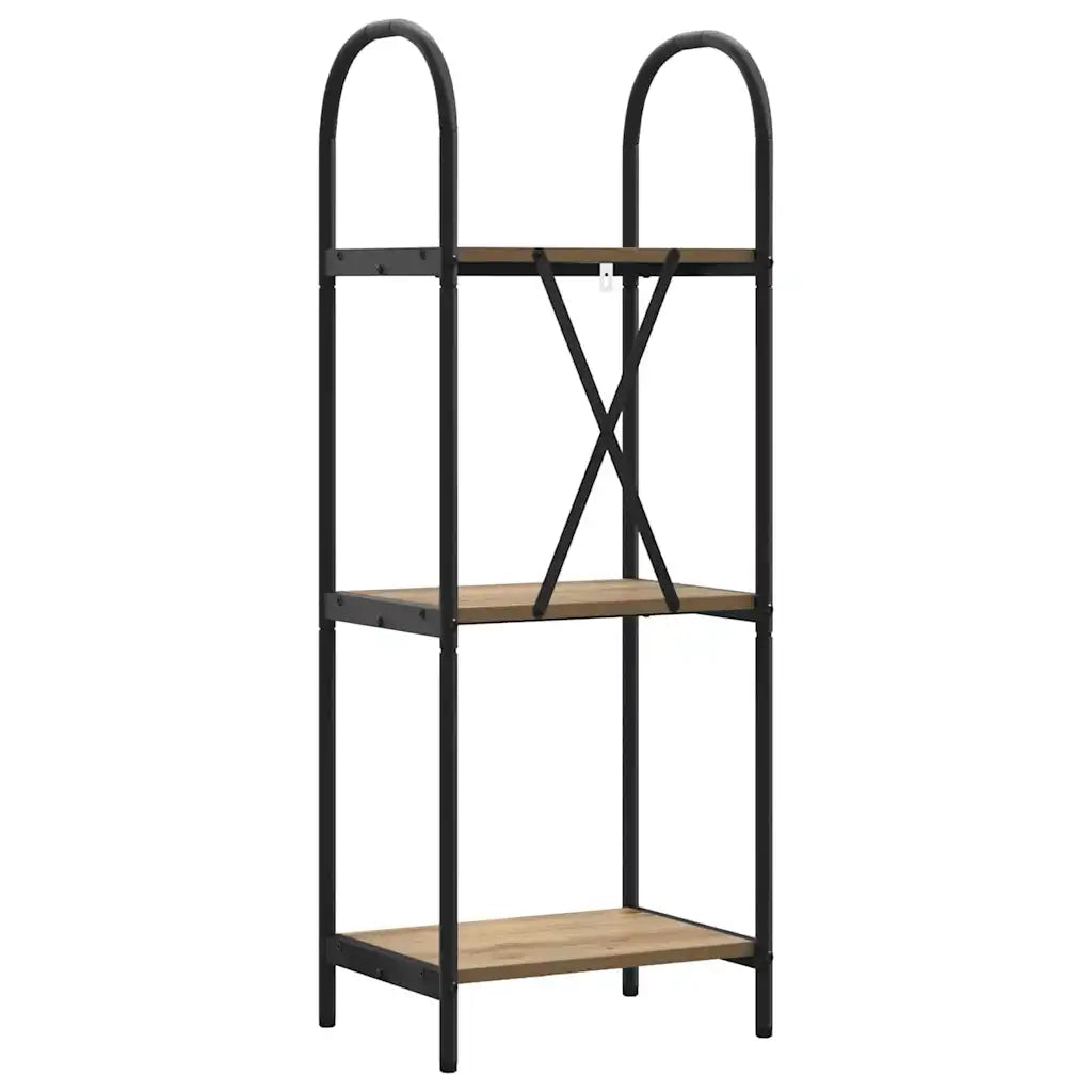 Libreria-Scaffale per Libri-Mobile di Stoccaggio Rovere artigianale 40 x 30 x 109 cm Legno multistrato 808819
