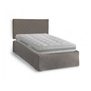 Opale, Letto Piazza e Mezza Materasso Incluso Made in Italy, Grigio Tortora