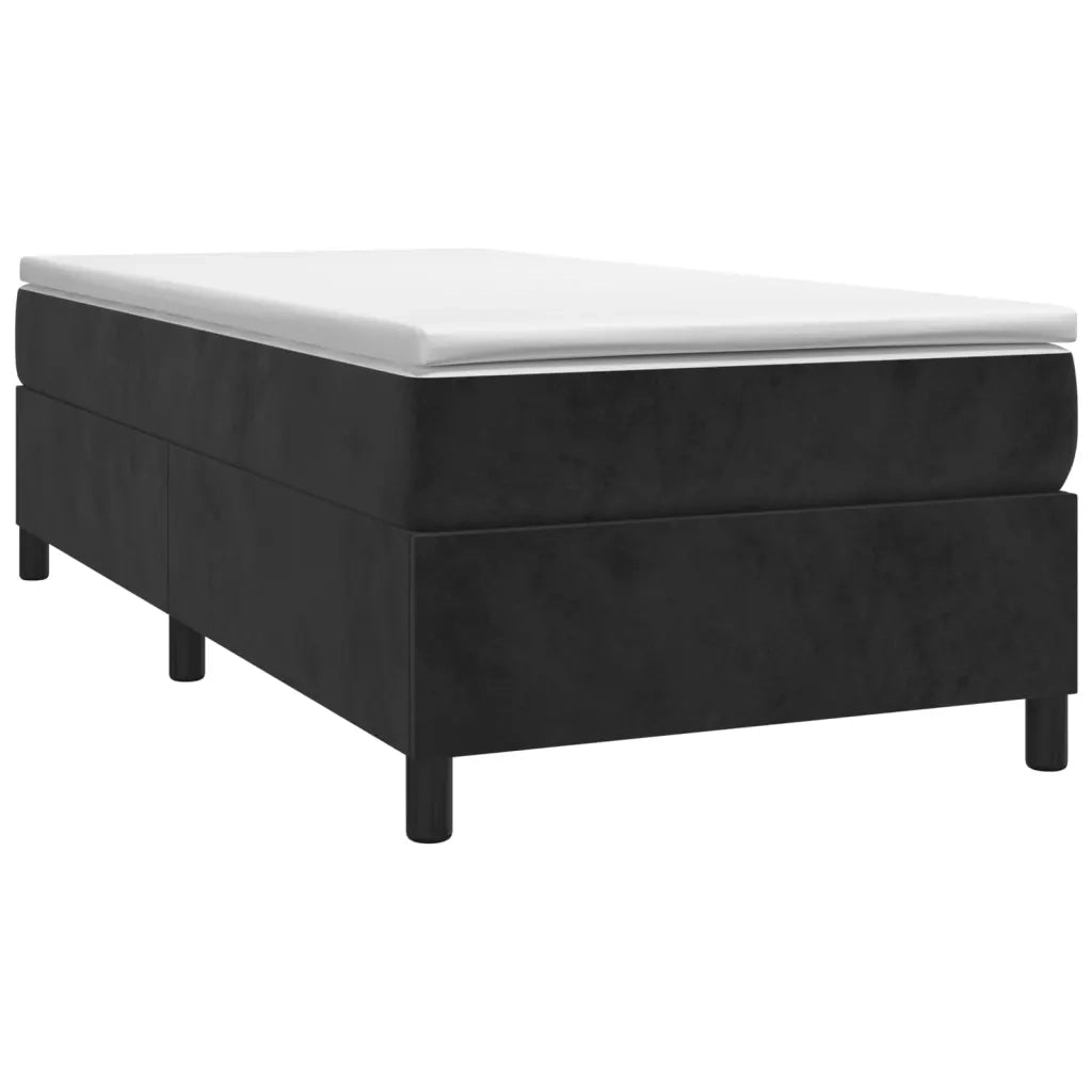 Struttura Letto a Rete a Molle Nero 80x200 cm in Velluto 3121086