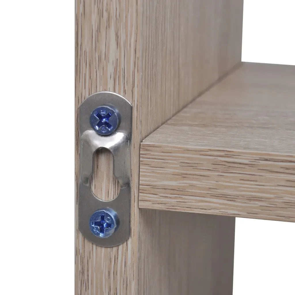 Espositore da Parete Pensile 8 Scomparti Color Rovere 242549