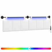 Testiera | Testata sospesa Con luce LED Bianco Tessuto