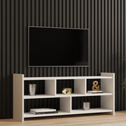 Loreglia, Mobile Porta tv 5 Ripiani, 118x28x55h cm Bianco
