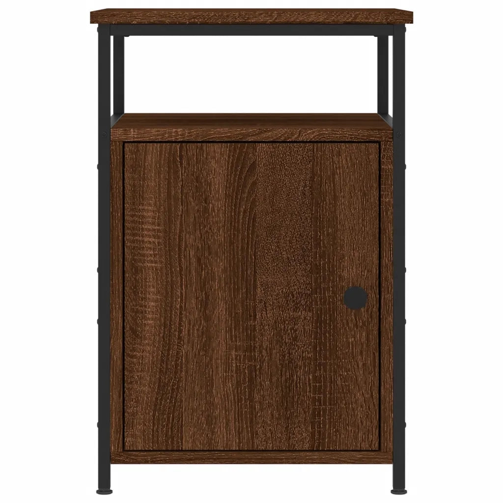 Set di 2 Comodini | Armadio da Notte | Mobiletto da notte Rovere Marrone 40x42x60 cm Legno Multistrato