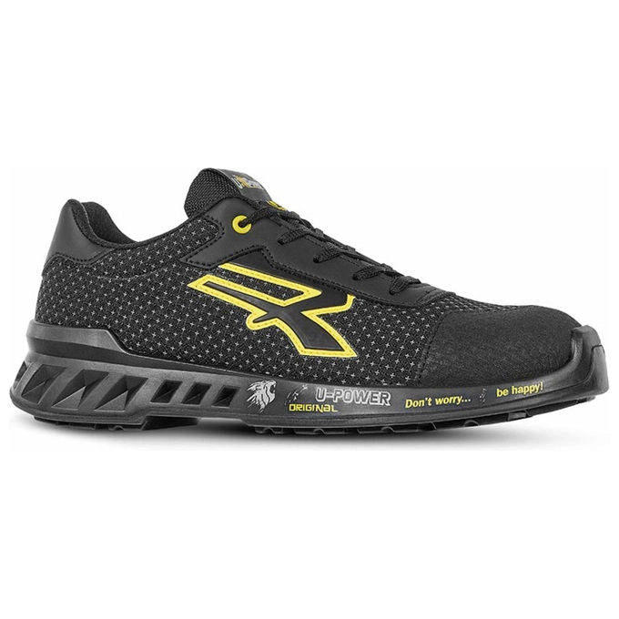 U-Power Rv20014-39 Scarpe Antinfortunistiche Leggere con Puntale Airtoe Aluminium Matt S3 Src Ci Esd Giallo-Nere Numero 39