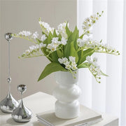 Vasi moderni di Ins, vasca idroponica di vetro per fiori, vaso di tulipani, vaso di vetro con bolle per fiori, vaso di vetro trilivello per decorazione, vaso di vetro geometrico per casa/ufficio/matrimonio/festa (bianco)
