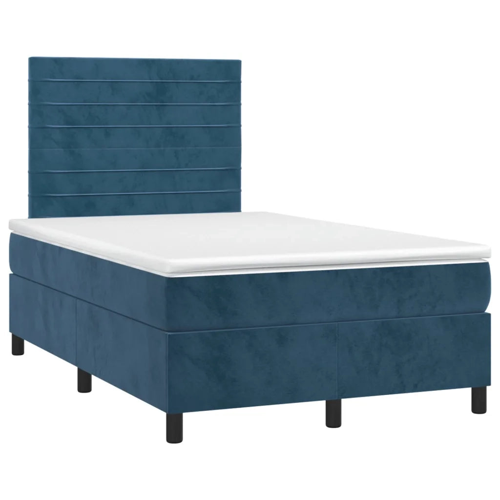 Giroletto a Molle con Materasso Blu Scuro 120x190 cm in Vellutocod mxl 92478