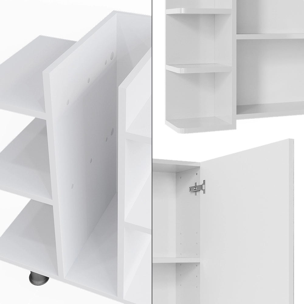 Vicco Set di mobili da bagno Bianco 2 parti, mobile lavabo e mobile specchio per bagno