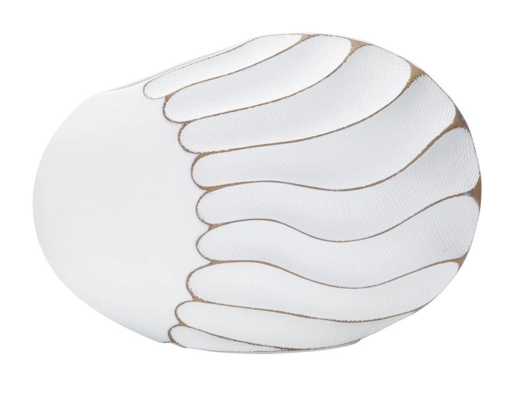 Vaso Lines 34x24,5x11,5 cm in Poliresina Bianco