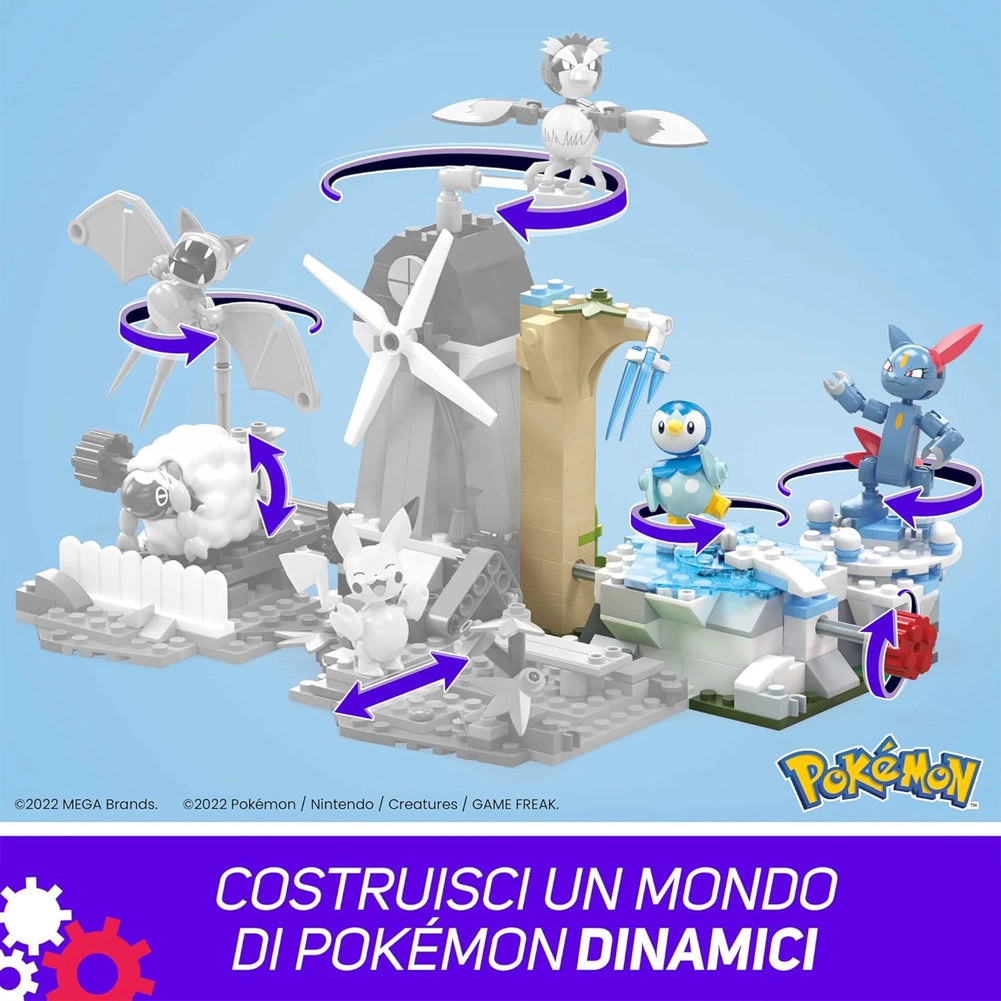 MEGA Pokémon Piplup e Sneasel Divertimento sulla Neve Set Adventure 171 Pezzi