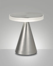 Lampada da tavolo Neutra LED 12W 1260lm 3000K struttura in metallo e metacrilato colore Nichel satinato IP20 - Illuminazione d'interni elegante