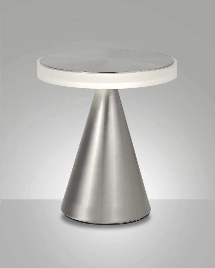 Lampada da tavolo Neutra LED 12W 1260lm 3000K struttura in metallo e metacrilato colore Nichel satinato IP20 - Illuminazione d'interni elegante