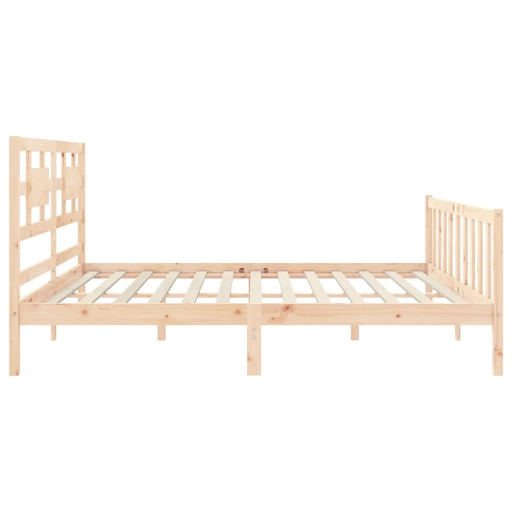 Giroletto senza Materasso-Struttura Letto 200x200 cm in Legno Massello di Pino 375017