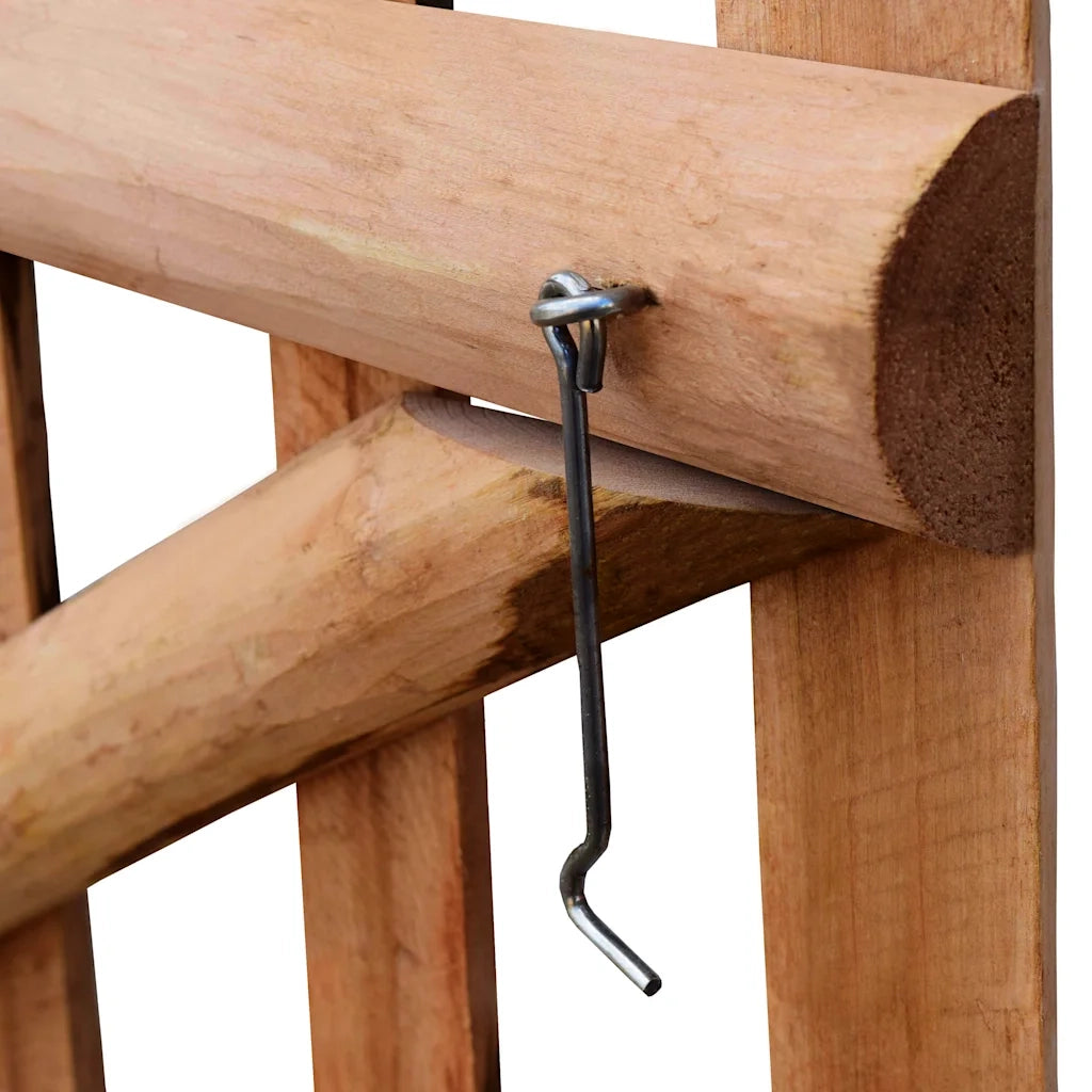 Cancello Singolo Recinzione Legno Nocciolo Impregnato 100x60 cm 142594