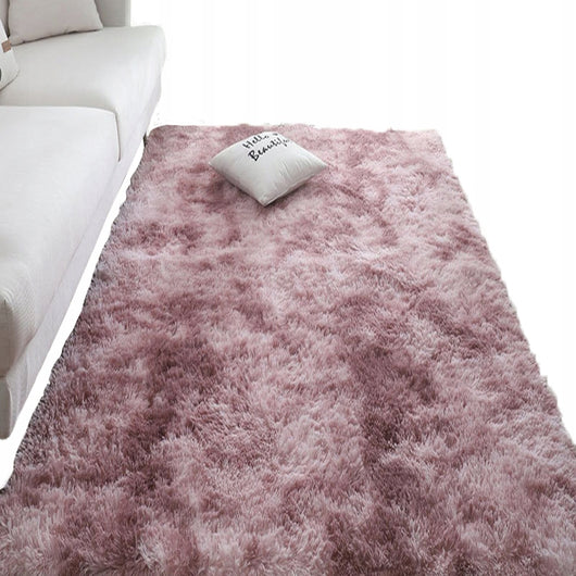Tappeto rosa peluche shaggy 150x100 cm